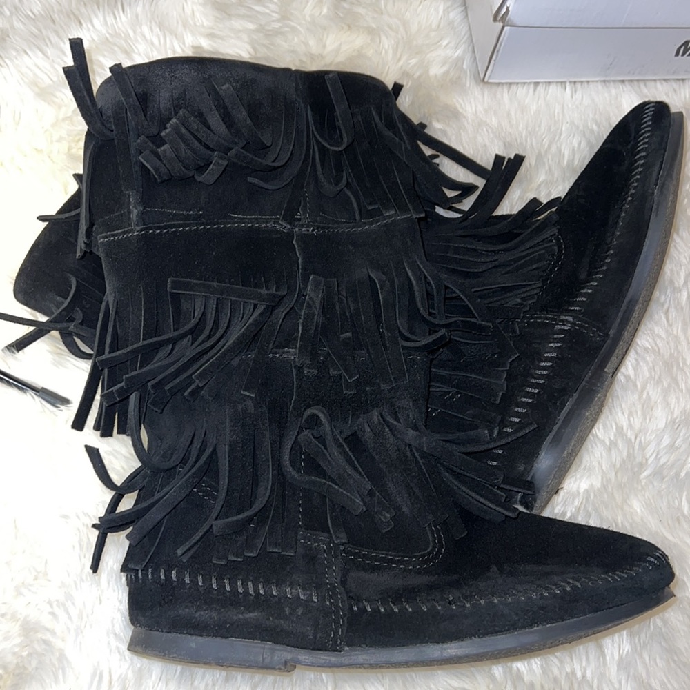 Minnetonka 3 Layer Fringe Boots - image 4